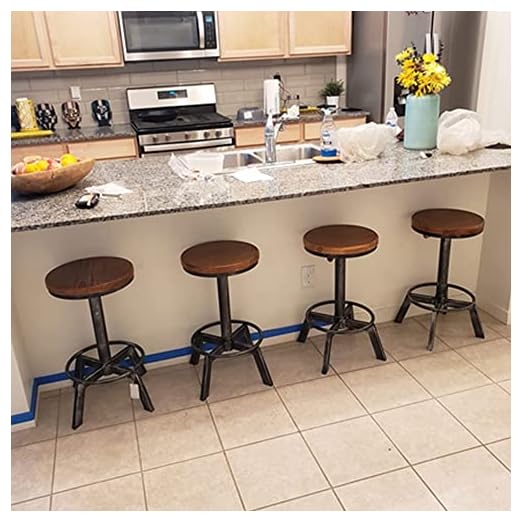 BOKKOLIK Wooden Industrial Barstool (Set of 2) (5") - View 3