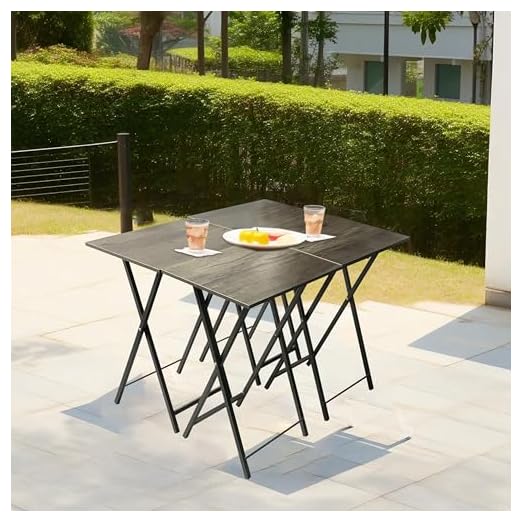 JOIN IRON Metal Foldable TV Tray Table (Set of 4) - View 3