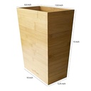 Cabot & Carlyle Wooden Waste Basket Bin (12") - View 3