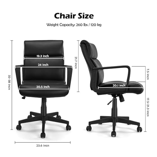 Arts wish Leather Modern Ergonomic Office Chair - View 3