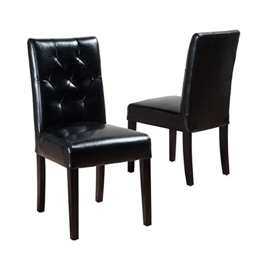 Silla de Comedor de Cuero Christopher Knight Home (Juego de 2)