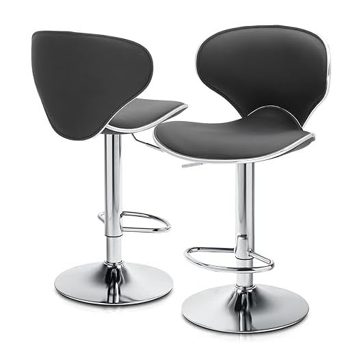 Silla de Comedor de Cuero MoNiBloom (Juego de 2)